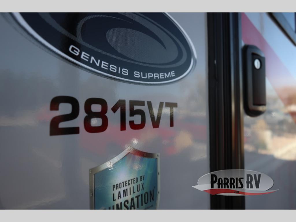 New 2025 Genesis Supreme Vortex 2815VT Toy Hauler Fifth Wheel at