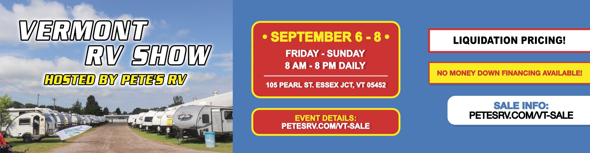 Vermont RV Show Hosted By Pete's RV