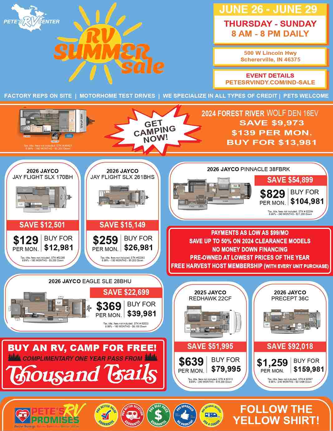 Pete's RV Indiana - Summer  Sale Open House
