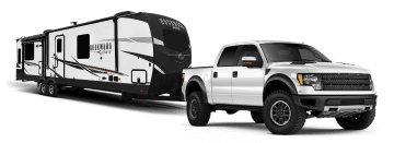 truck towing a trailer