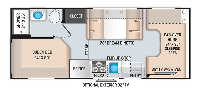Four Winds 22E floorplan
