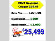 Used 2021 Keystone RV Cougar Half-Ton 29BHS image