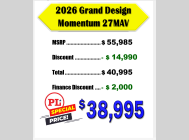 New 2026 Grand Design Momentum MAV 27MAV image