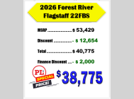 New 2026 Forest River RV Flagstaff Micro Lite 22FBS image