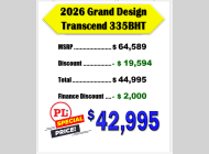 New 2026 Grand Design Transcend 335BHT image