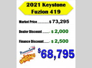 Used 2021 Keystone RV Fuzion 419 image