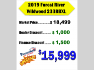 Used 2019 Forest River RV Wildwood X-Lite 233RBXL image