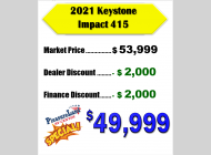 Used 2021 Keystone RV Fuzion Impact Edition 415 image