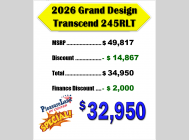 New 2026 Grand Design Transcend 245RLT image