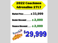 Used 2022 Coachmen RV Adrenaline 27LT image
