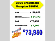 New 2026 CrossRoads RV Hampton 388FKL image