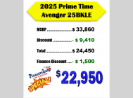 New 2025 Prime Time RV Avenger LE 25BKLE image