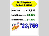 Used 2022 Keystone RV Outback Ultra Lite 244UBH image