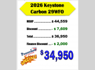 New 2026 Keystone RV Raptor Carbon Series 29WFO image