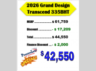 New 2026 Grand Design Transcend 335BHT image