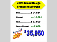 New 2026 Grand Design Transcend 295QBT image