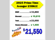 New 2025 Prime Time RV Avenger LE 25BKLE image