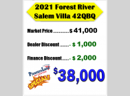 Used 2021 Forest River RV Salem Villa Series 42QBQ image