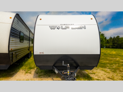 Front end with diamond plate rock guard and single propane tank mount.