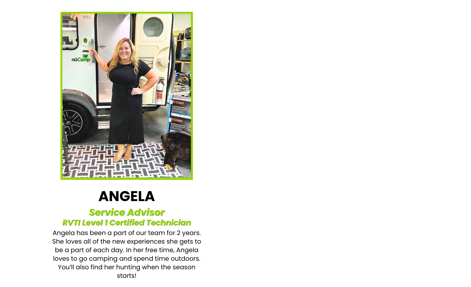 Angela RV Service Advisor