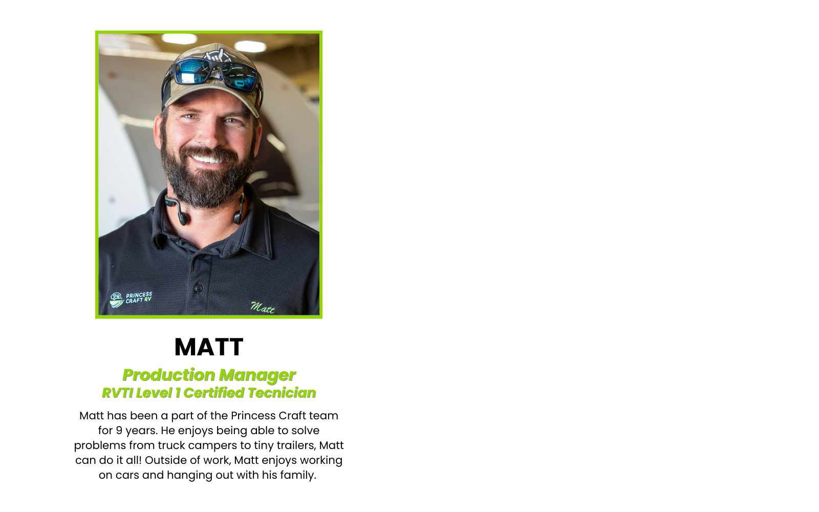 Matt Production Manager