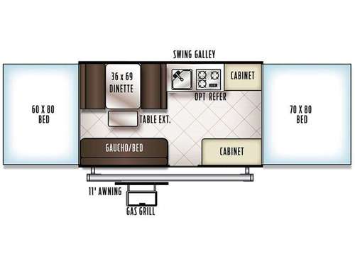 Used 2018 Forest River Rv Rockwood Freedom Series 2280 Folding Pop-up 