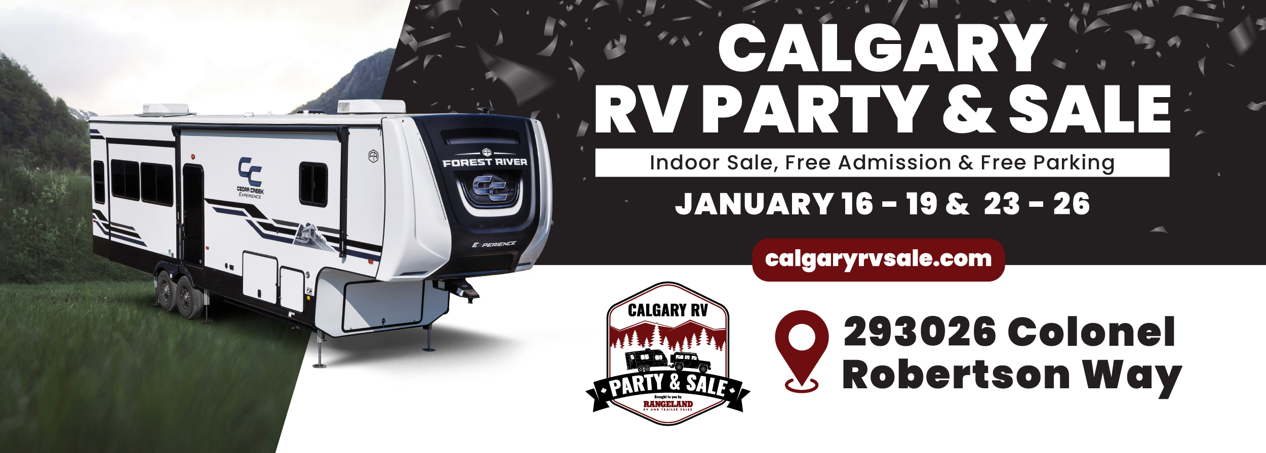 calagary rv party and sale