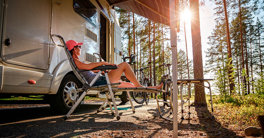 Relaxing in a rental unit
