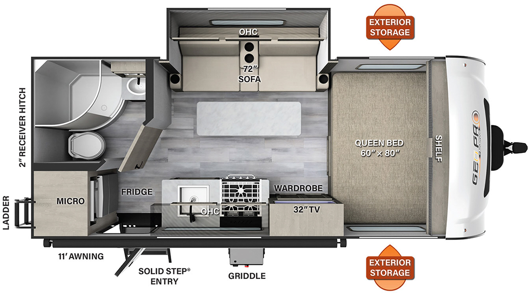 GEO PRO 19FBS Floorplan