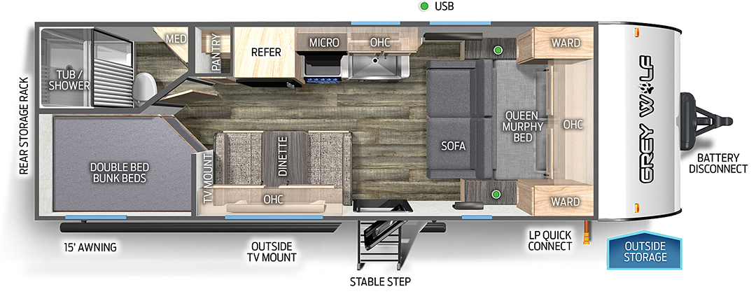 GREY WOLF 22MKSE Floorplan