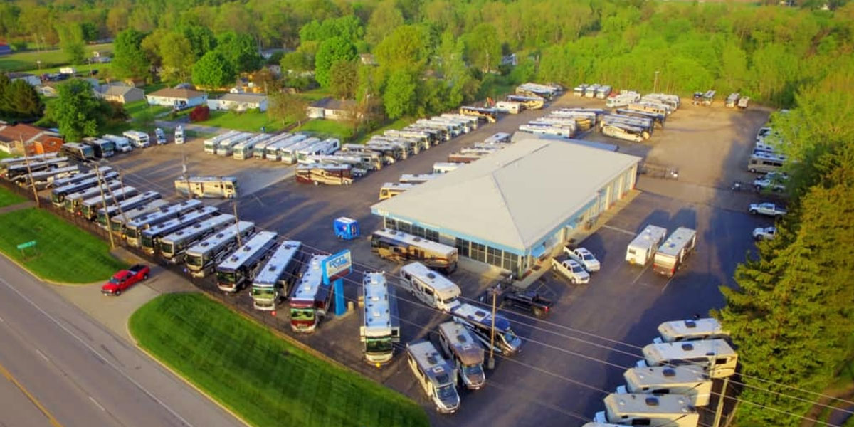 Aerial shot of RCD RV Supercenter