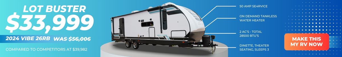 Lot Buster Brand New 2024 vibe 26RB travel Trailer