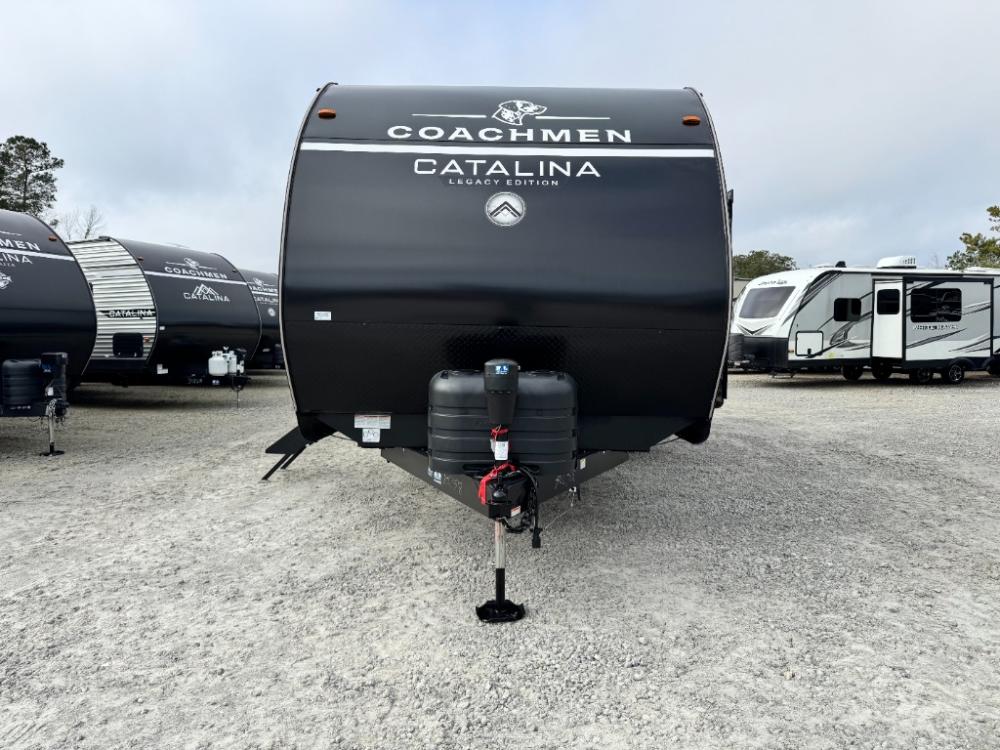 New 2026 Coachmen Catalina Legacy Edition 243RBS exterior with 18-foot power awning at Recreation USA in Longs, SC