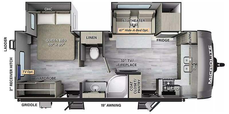 2024 Forest River Flagstaff Micro Lite travel trailer 25FKBS