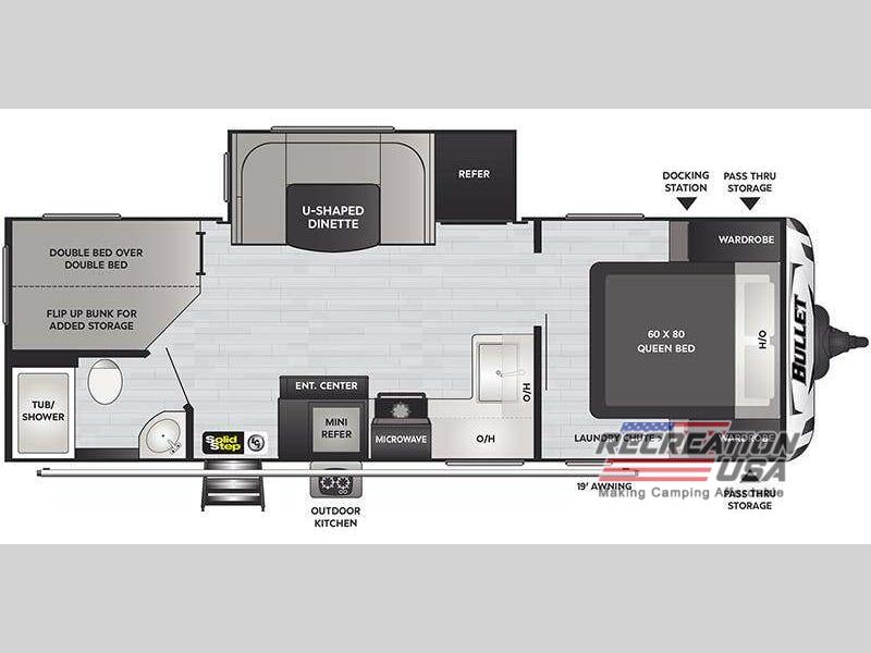 Used 2022 Keystone RV Bullet 250BHS Travel Trailer at Recreation USA ...