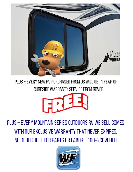Free Curbside Service and RV Warranty Forever