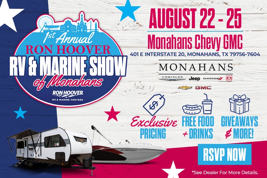 Ron hoover rv and boat show Monahans