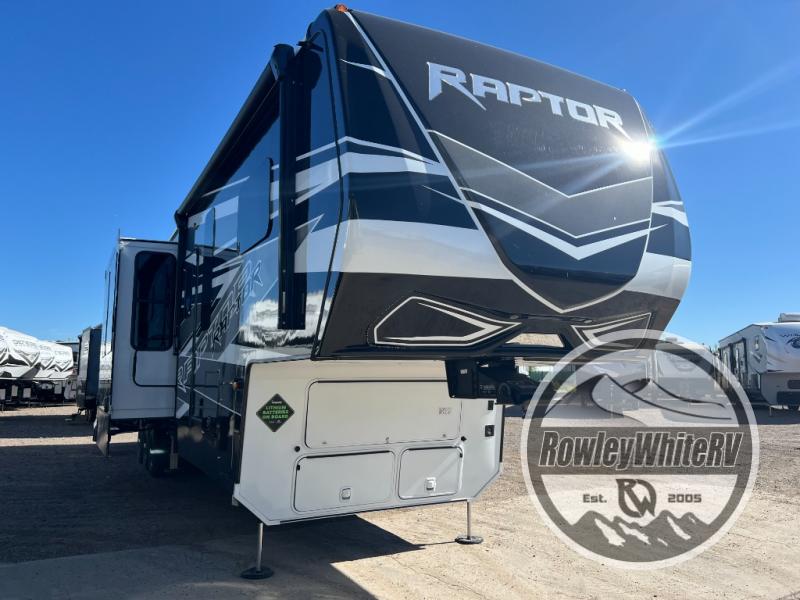 New 2024 Keystone RV Raptor 428 Toy Hauler Fifth Wheel at Rowley White