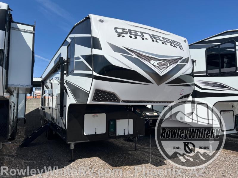 New 2024 Genesis Supreme 32CRXL Toy Hauler Fifth Wheel at Rowley White