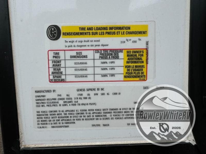 New 2025 Genesis Supreme 3720GSSB Toy Hauler Fifth Wheel at Rowley