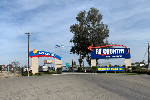 RV Country Fresno Entrance