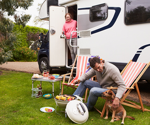 Family with RV