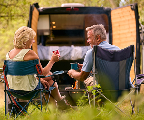 Older couple with RV