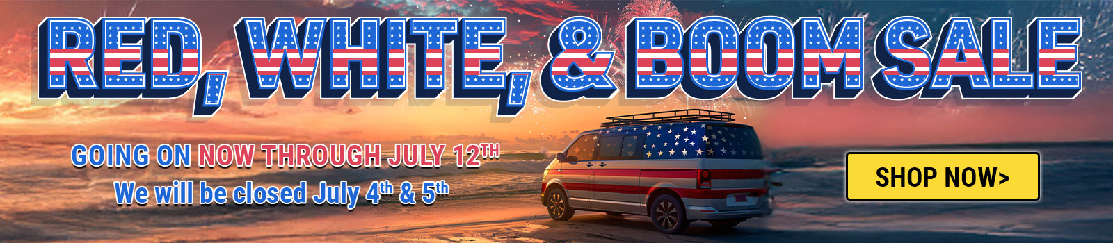 Red. White, and Boom Sale