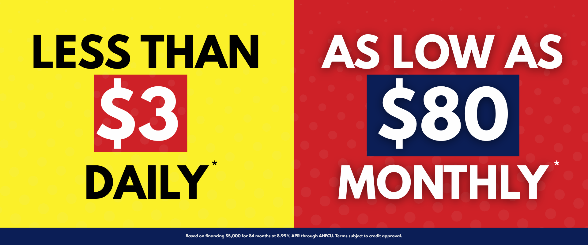 Financing for used/new sale