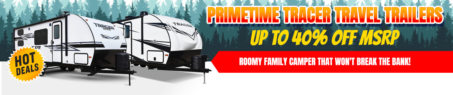 Save on Prime Time Tracer Travel Trailers