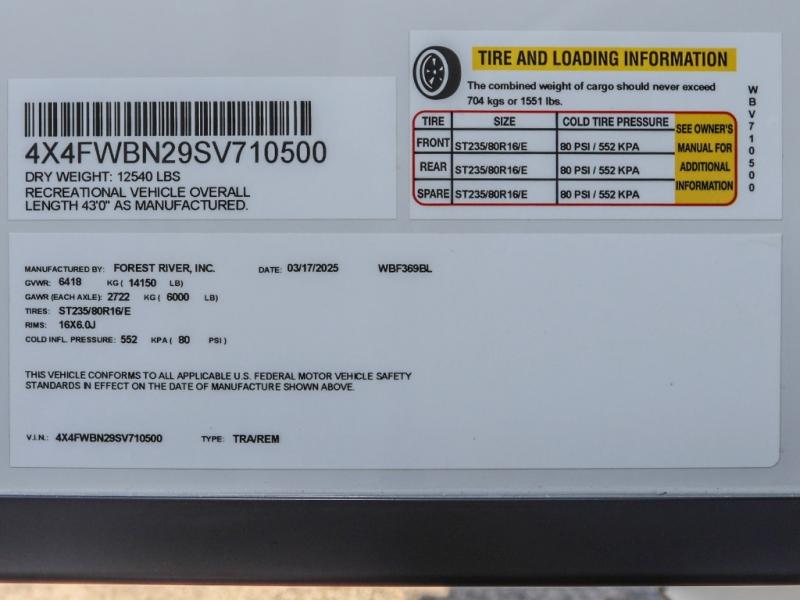 New 2025 Forest River RV Wildwood Heritage Glen 369BL Fifth Wheel