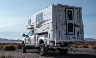 truck camper driving