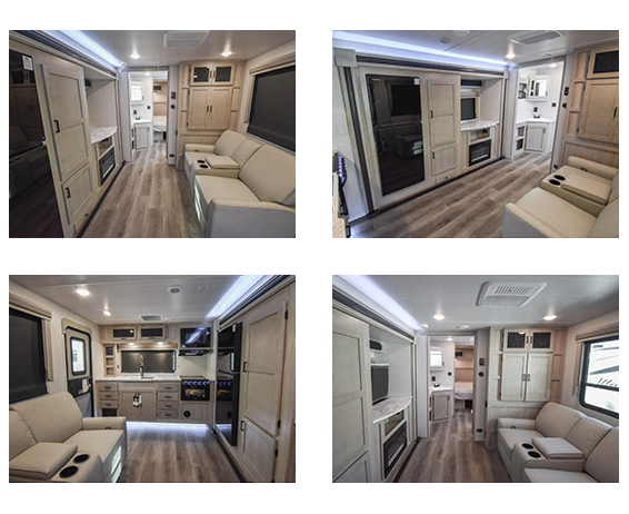 East to West Travel Trailer Interior