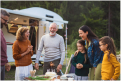 family playing outdoors